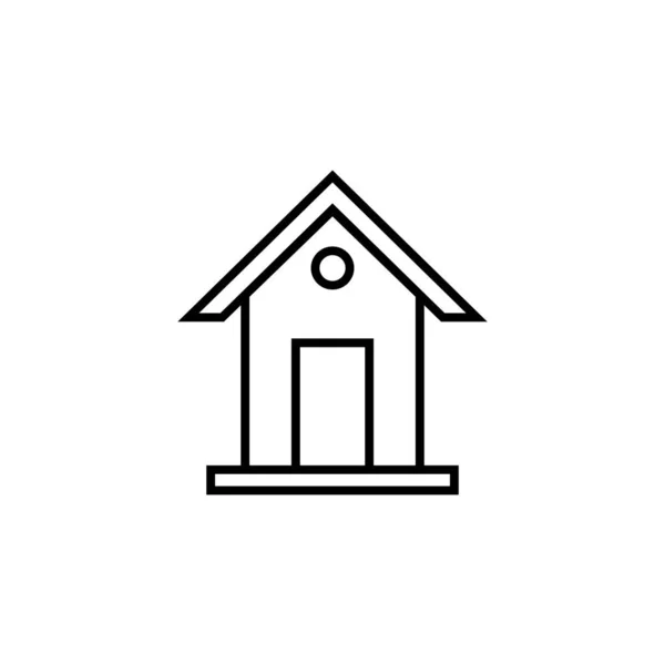 Ícone Edifício Vetor Modelo Ilustração Logotipo Design — Vetor de Stock