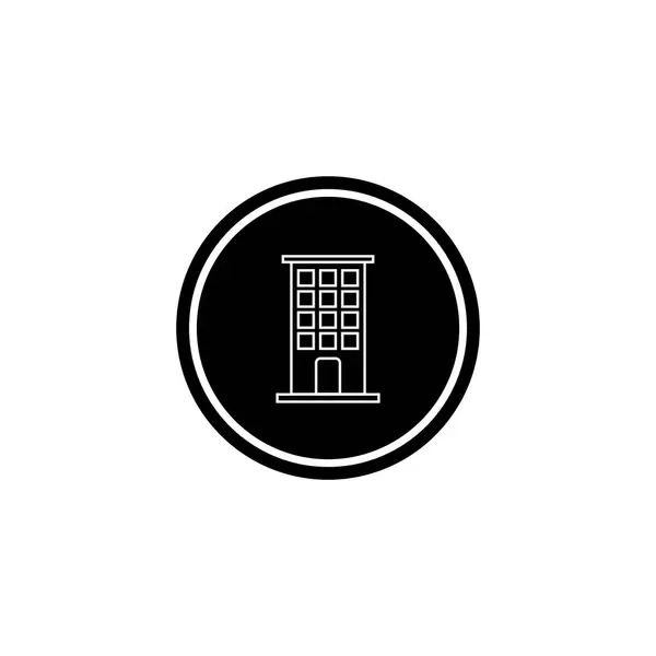 Ícone Edifício Vetor Modelo Ilustração Logotipo Design —  Vetores de Stock