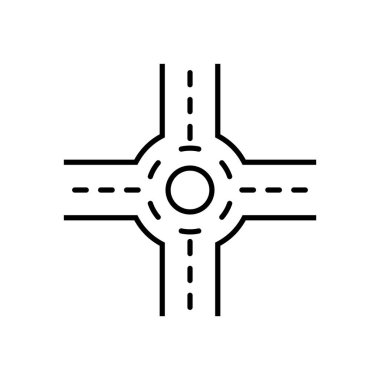 Yol simgesi vektör şablonu illüstrasyon logo tasarımı