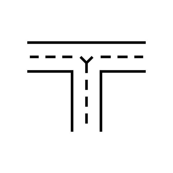 Icona Stradale Modello Vettoriale Illustrazione Logo Design — Vettoriale Stock