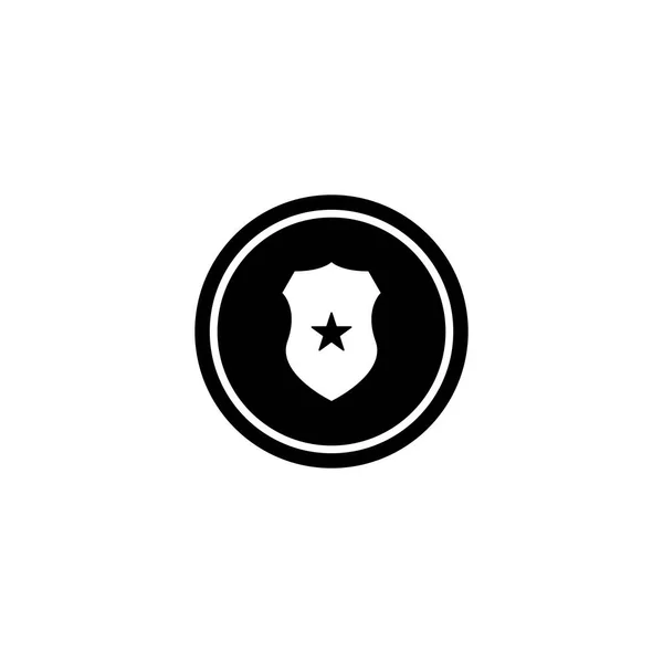 Policial Ícone Vetor Modelo Ilustração Logotipo Design —  Vetores de Stock