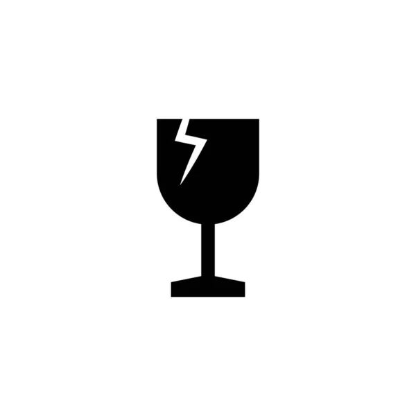 Glas Symbol Vektor Vorlage Illustration Logo Design — Stockvektor