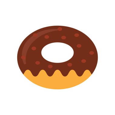 donut simgesi vektör şablonu illüstrasyon logo tasarımı