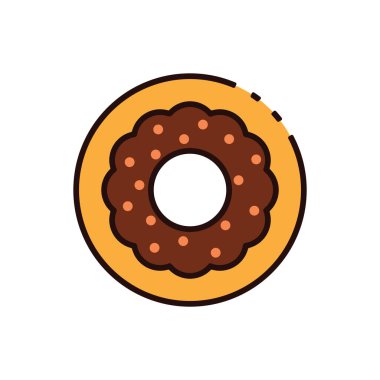 donut simgesi vektör şablonu illüstrasyon logo tasarımı