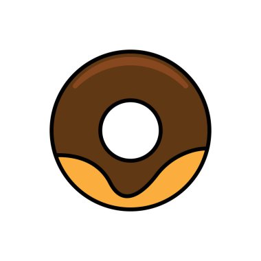 donut simgesi vektör şablonu illüstrasyon logo tasarımı