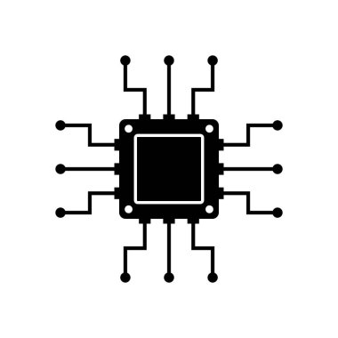 çip simgesi vektör şablonu çizim logo tasarımı