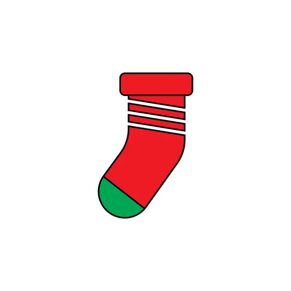 Natale Icona Vettoriale Modello Illustrazione Logo Design — Vettoriale Stock
