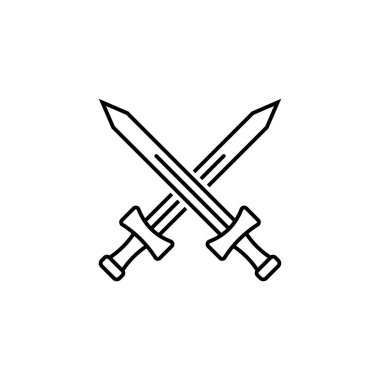 kılıç simgesi vektör şablonu illüstrasyon logo tasarımı