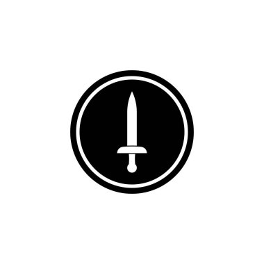 kılıç simgesi vektör şablonu illüstrasyon logo tasarımı