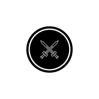 kılıç simgesi vektör şablonu illüstrasyon logo tasarımı