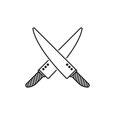 bıçak simgesi vektör şablonu illüstrasyon logo tasarımı