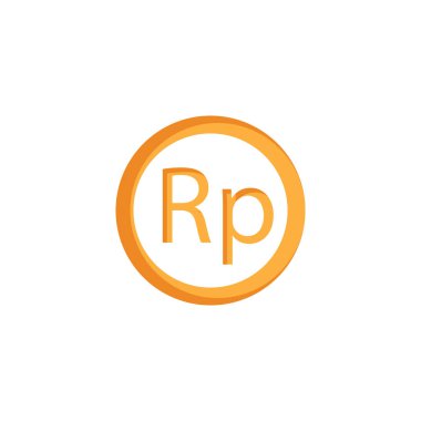 Rupiah para simgesi vektör çizim logo tasarımı