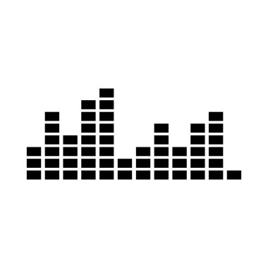 müzik eşitleyici simge vektör şablonu illüstrasyon logo tasarımı