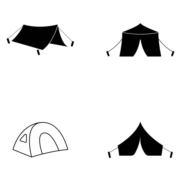 Tent Pictogram Vector Template Illustratie Logo Ontwerp Stockillustratie