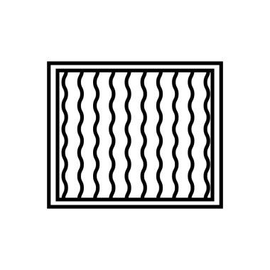 perde simgesi vektör şablonu illüstrasyon logo tasarımı