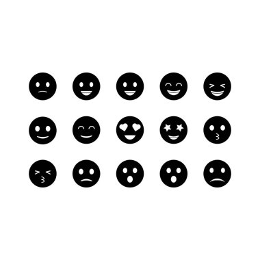 emoji simgesi vektör şablonu illüstrasyon logo tasarımı