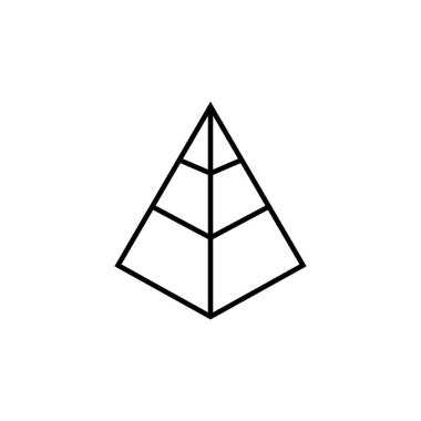 piramit simgesi vektör şablonu logo tasarımı