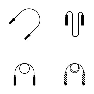 Atlama halatı simgesi vektör şablonu çizim logosu tasarımı