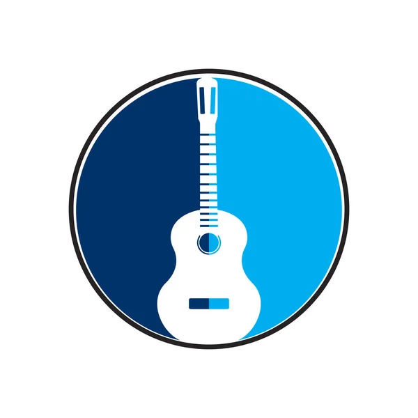 Guitar Icon Vector Template Illustration Logo Design — Stock Vector
