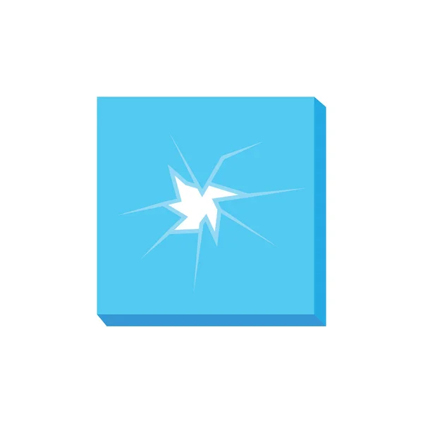 Gebroken Glas Pictogram Vector Template Illustratie Logo Ontwerp Stockvector