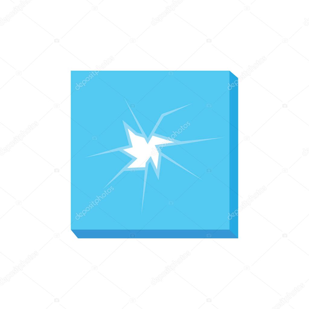 Broken glass icon vector template illustration logo design