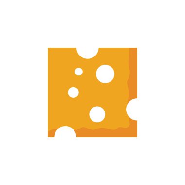 Peynir simgesi vektör şablonu çizim logosu tasarımı