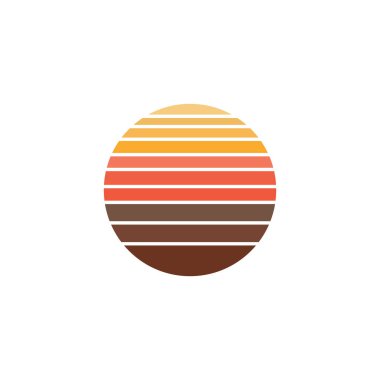 Retro çember vektör şablonu çizim logosu tasarımı