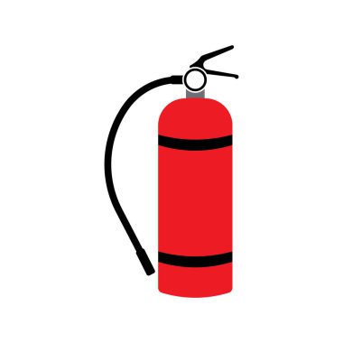 kırmızı yangın söndürücü ikon vektör şablonu illüstrasyon logosu tasarımı