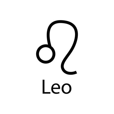Leo Zodiac sembolü ikon vektör şablonu çizim logosu tasarımı