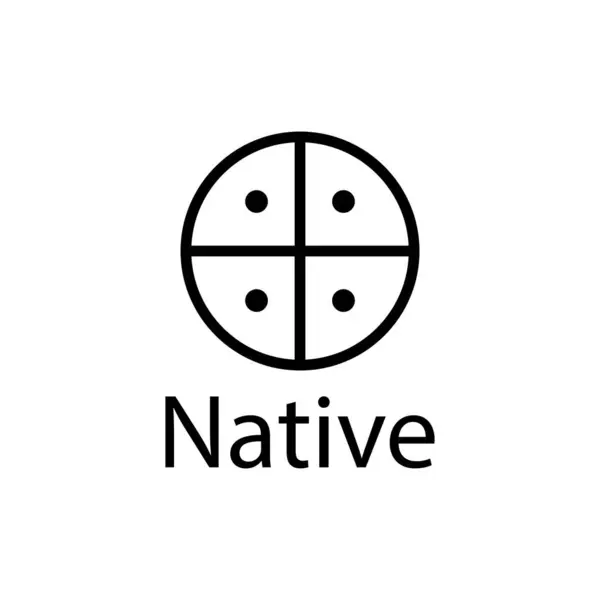 Nativei religious symbol icon vector template illustration logo design