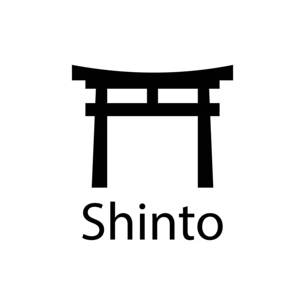 Shinto religious symbol icon vector template illustration logo design