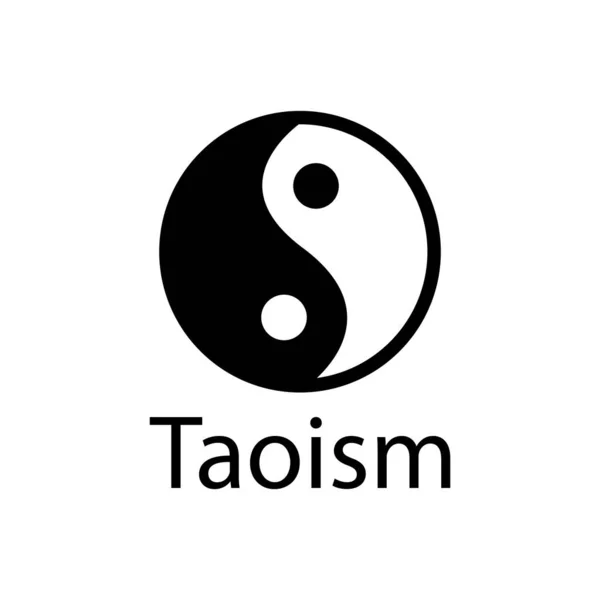 Taoism religious symbol icon vector template illustration logo design