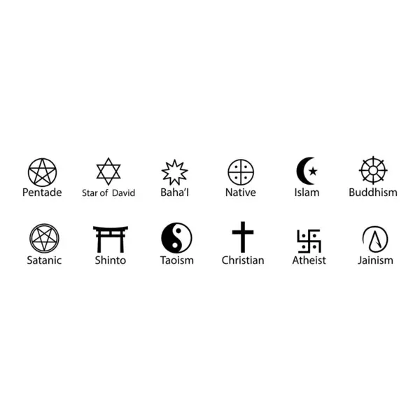 religious symbol icon vector template illustration logo design
