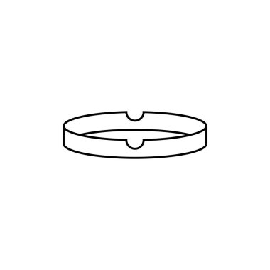 kül tablası simgesi vektör çizim logosu tasarımı