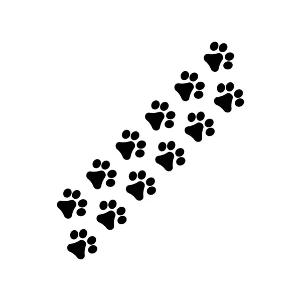 kedi ayak izi ikonu vektör örnekleme logo tasarımı