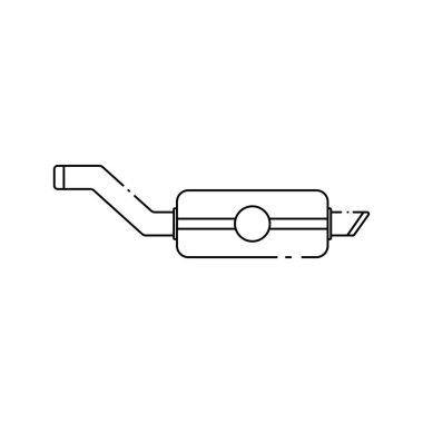 araba egzoz simgesi vektör örnekleme logo tasarımı