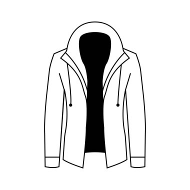 Ceket simgesi vektör şablonu çizim logosu tasarımı