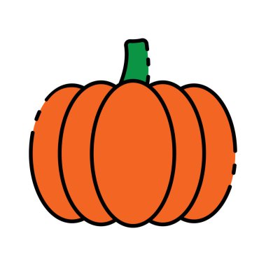 Şükran Günü balkabağı ikonu vektör şablonu illüstrasyon logo tasarımı