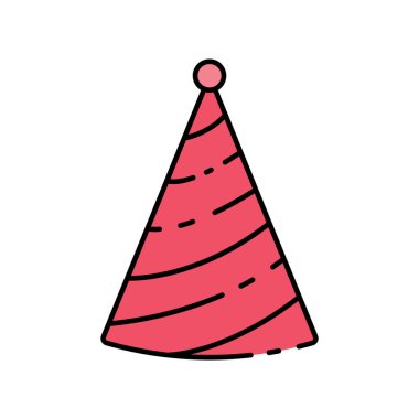 karnaval şapka simgesi vektör şablonu illüstrasyon logo tasarımı