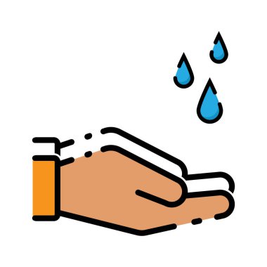 Ramazan abdest ikonu vektör şablonu illüstrasyon logo tasarımı