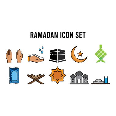 ramadan simgesi vektör şablonu çizim logosu tasarımı
