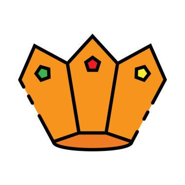 taç simgesi vektör şablonu illüstrasyon logo tasarımı