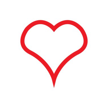 kalp simgesi, aşk simgesi vektör şablonu illüstrasyon logo tasarımı