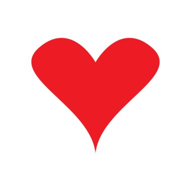 kalp simgesi, aşk simgesi vektör şablonu illüstrasyon logo tasarımı