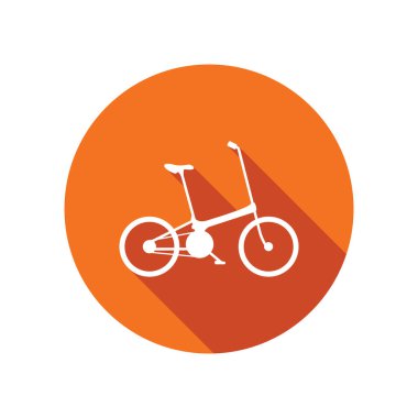 katlanan bisiklet simgesi vektör şablonu çizim logosu tasarımı