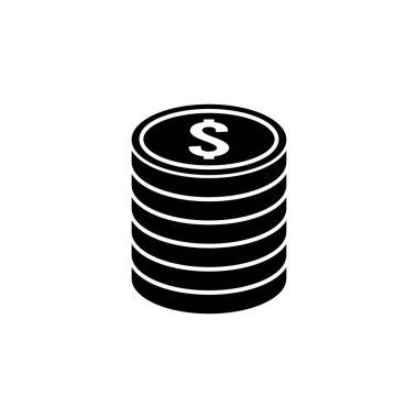 Bozuk para ikonu vektör şablonu çizim logosu tasarımı