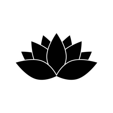 Lotus simgesi vektör şablonu illüstrasyon logo tasarımı