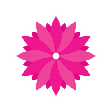 Lotus simgesi vektör şablonu illüstrasyon logo tasarımı