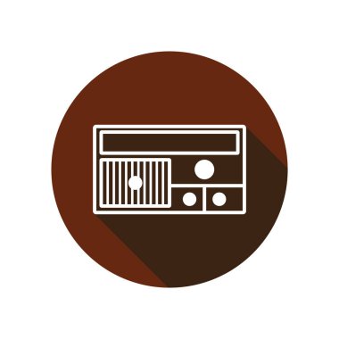 Eski okul radyo ikonu vektör örnekleme logo tasarımı