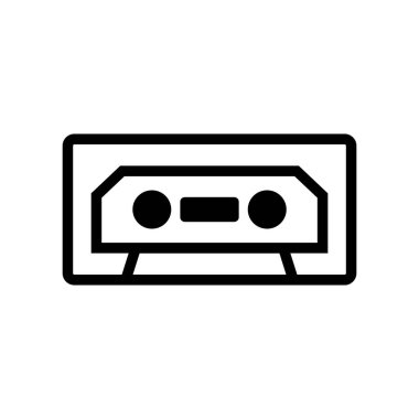 Teyp kaset simgesi vektör örnekleme logo tasarımı